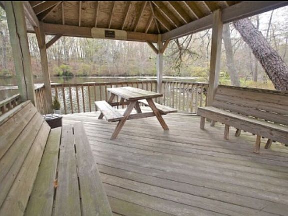 Gazebo on lake