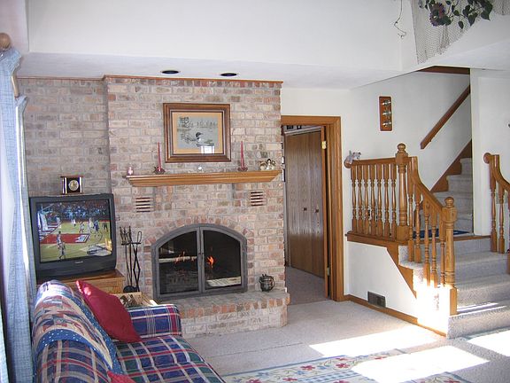 Wood burning fireplace