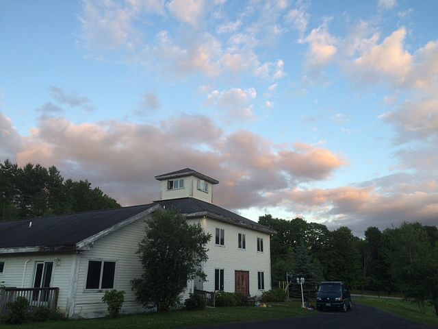 Outside of house.
