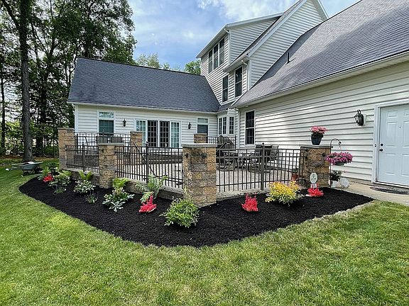 Two-Tiered Stone Paver Patio