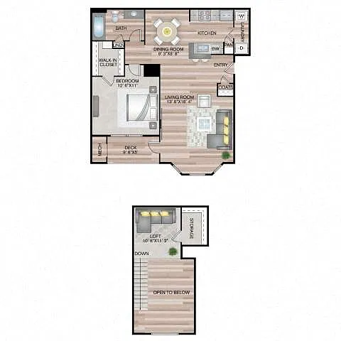 Floor plan The Appleton with Loft