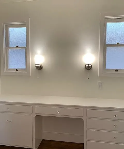 Vanity area off bedroom