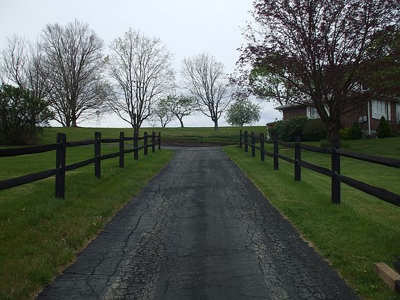 Driveway and rail fence