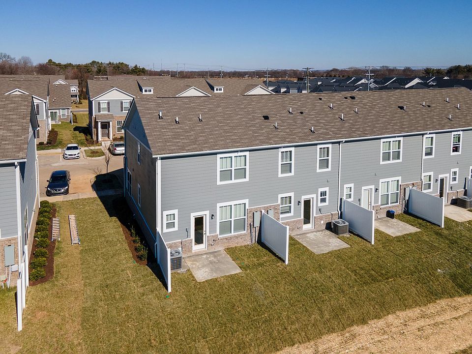 Rear aerial view of the block