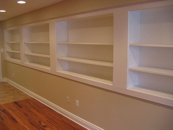 Living room bookshelves