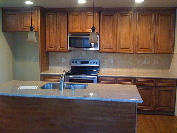 granite tops and cabinets