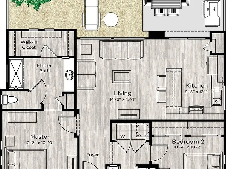 The Retreat | 2 Bed 2 Bath | 962 SF The Retreat | 2 Bed 2 Bath | 962 SF