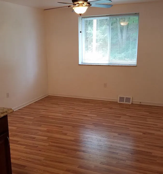 Kitchen opens to living room