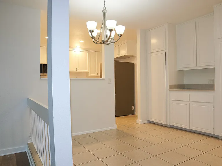 Dining Room with built-in cabinets.