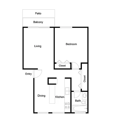 Floor plan 1 bedroom