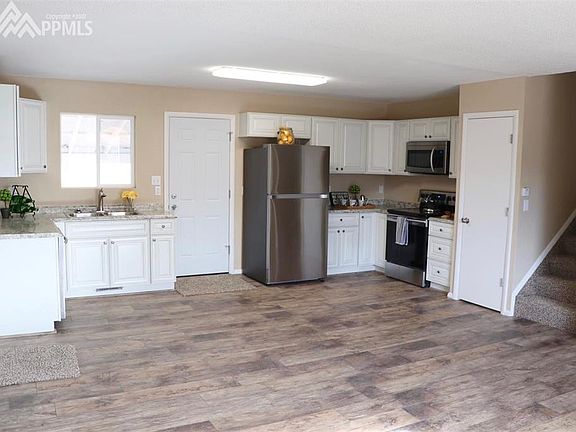 Kitchen adjoins living room.  Huge open area with a complete update!