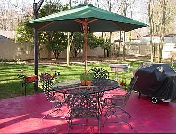 Spacious, enclosed back yard