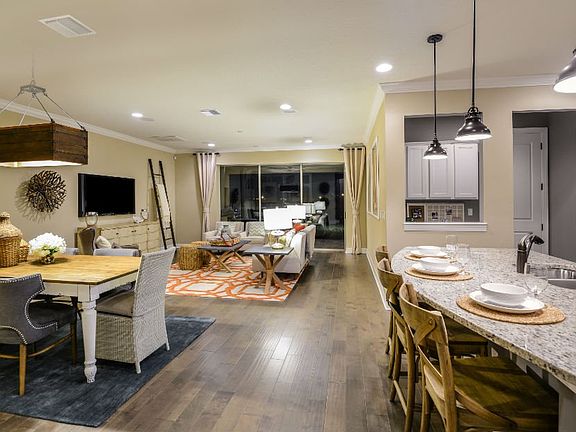 Model Representation Open living and dining spaces