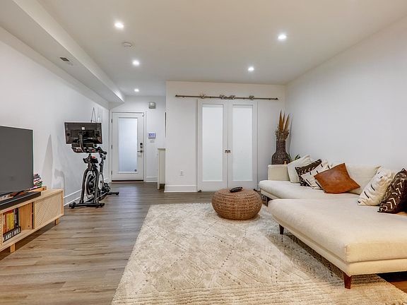 Expansive living room area.