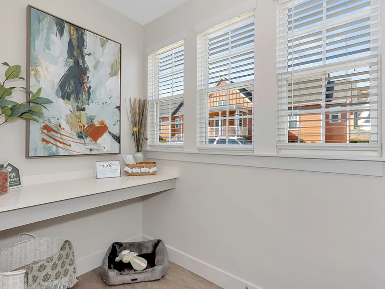 Built in Desk Nook with Natural Lighting