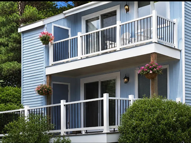 Outside view _ tenant has their own private 2nd floor deck with attached storage space