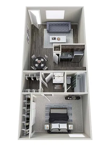 Floor plan 1X1 A