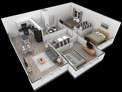 Floor plan 3-2 BR Horizon Overlook