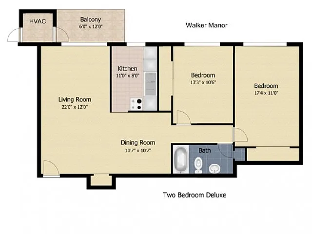 Floor plan 2 Bedroom