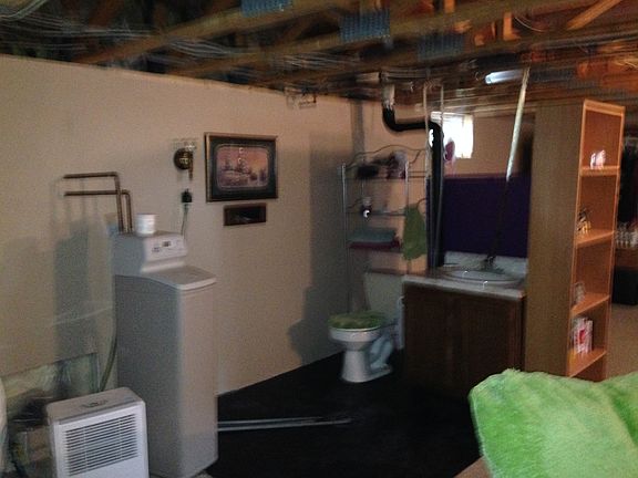 1/2 bath in the basement