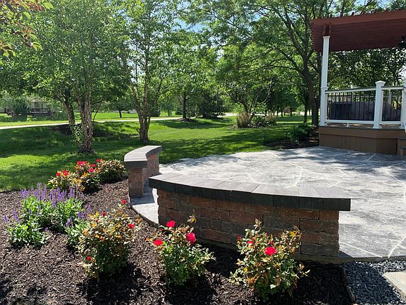 Stamped concrete patio