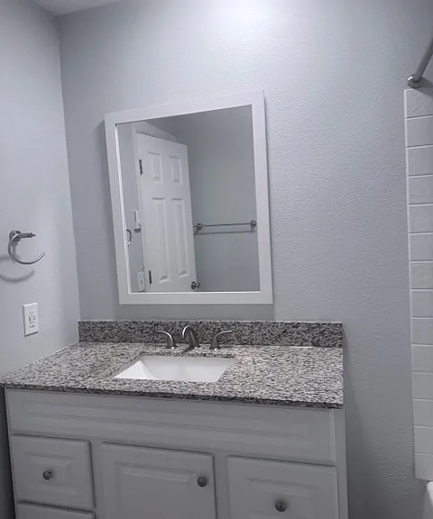 sink in tub/shower room