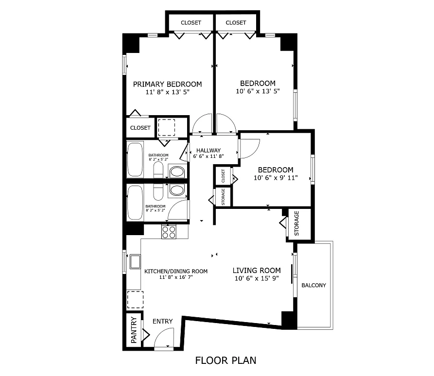 Floor plan 3 bed 2 bath