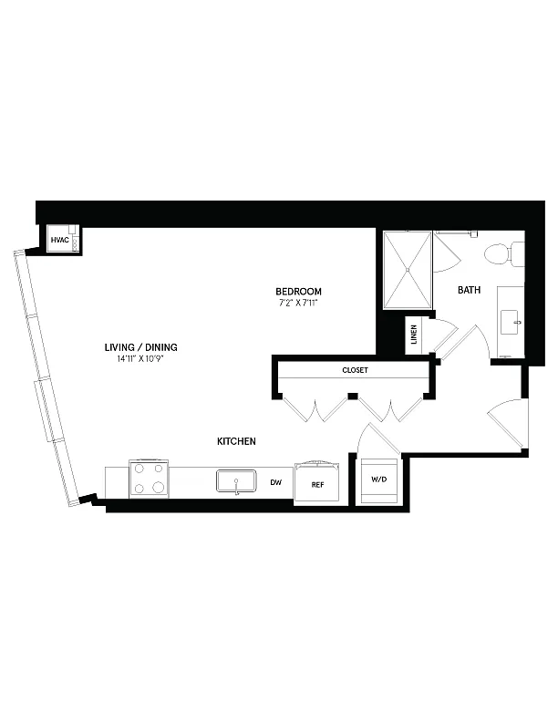 Floor plan Convertible Studio-11