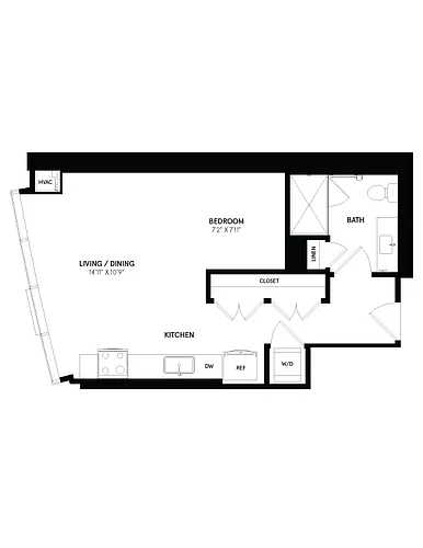 Floor plan Convertible Studio-11