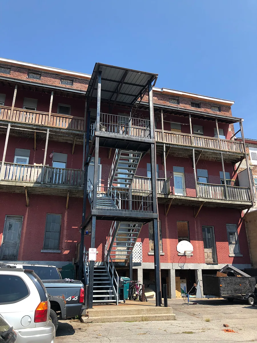 rear of the building with parking - 43 Water St #12