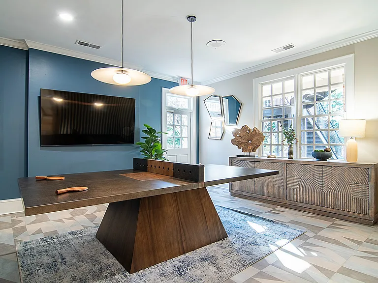 Newly Renovated Resident Lounge with Ping-Pong