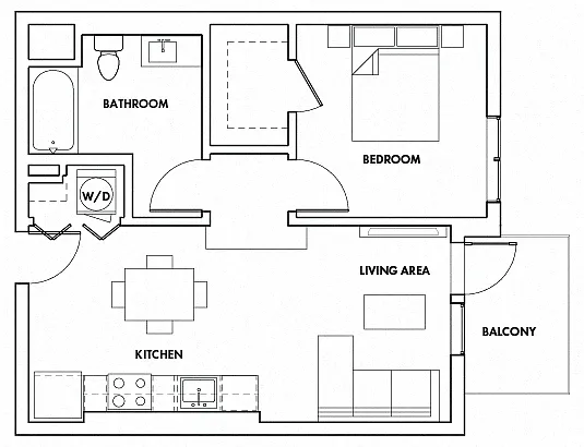 Floor plan 1 Bedroom C Trilby