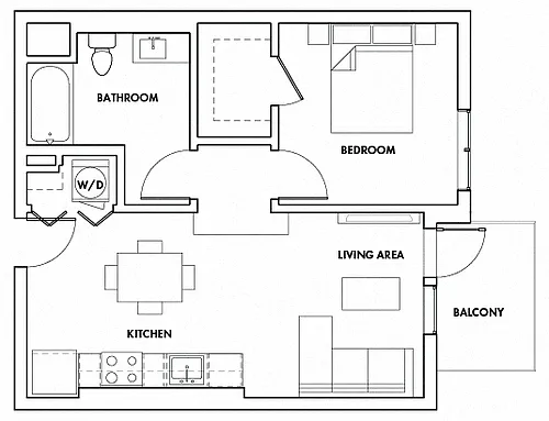 Floor plan 1 Bedroom C Trilby