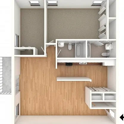 Two bedroom floor plan Two bedroom floor plan