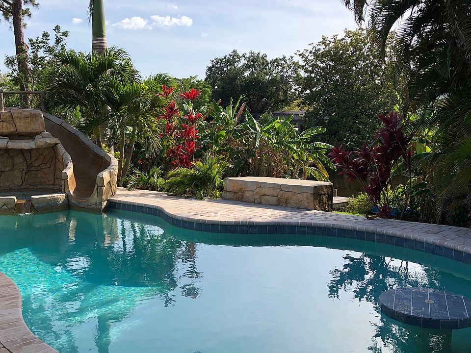 Custom pool, spa, and slide