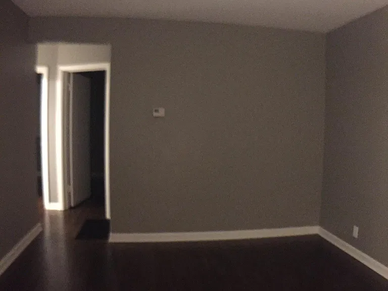 View from living area to bedroom hallway