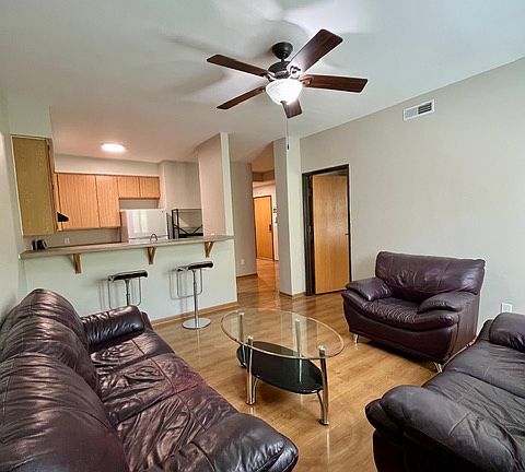 Furnished living room.