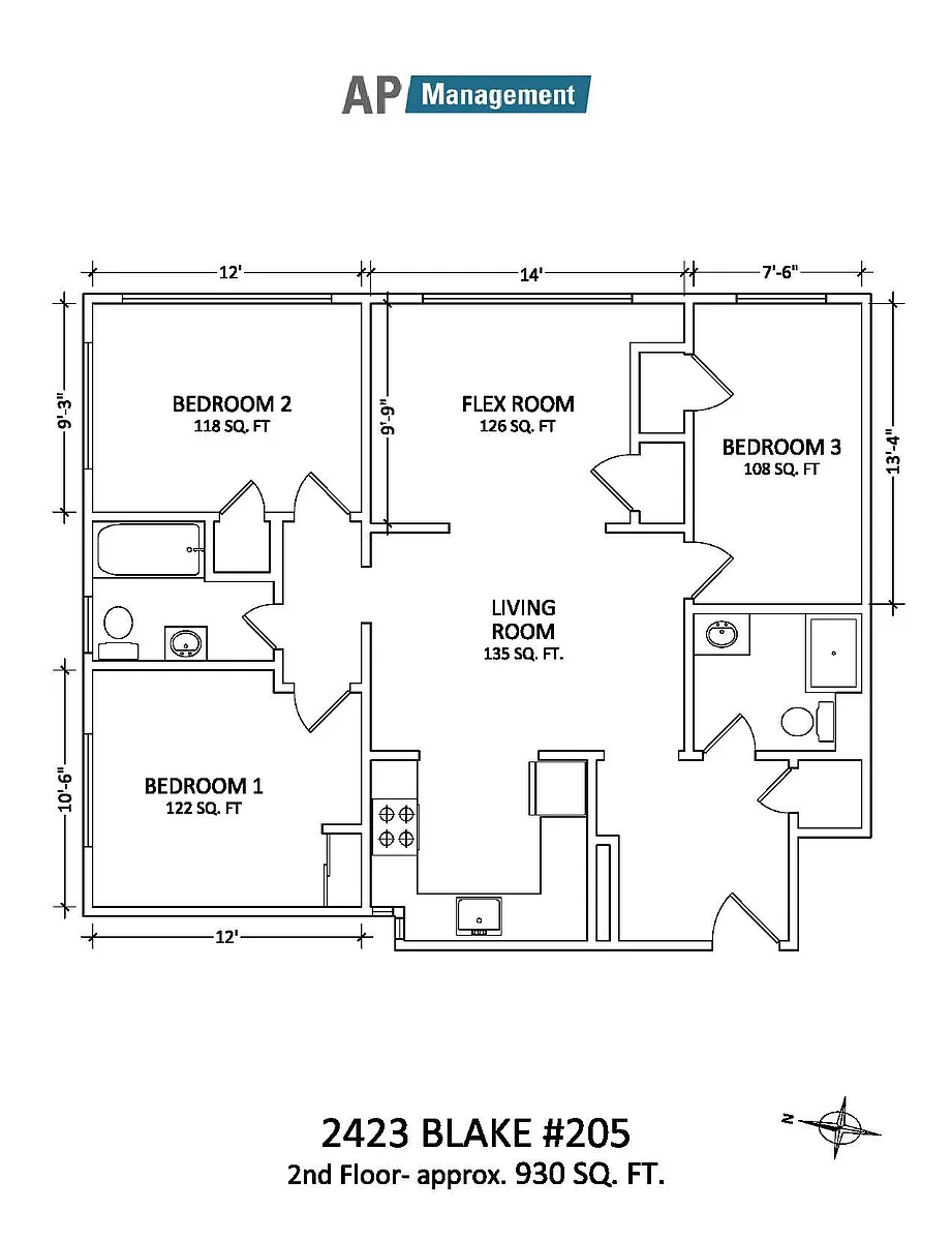 Floor plan 4-bedroom