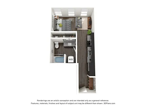Floor plan Studio B