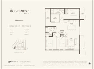 3 Bedroom Den Plan, Modernest WeHo, Nashville, TN 37210