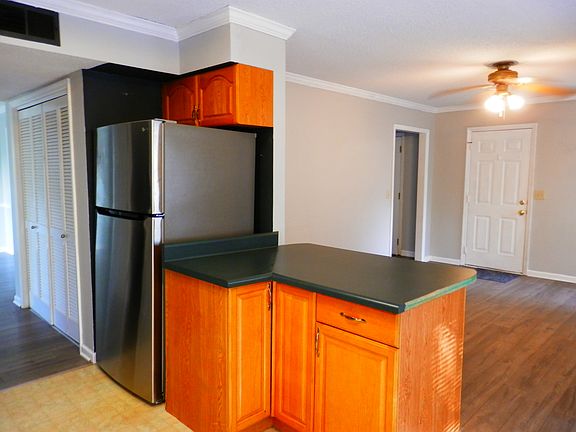 Kitchen looking into den