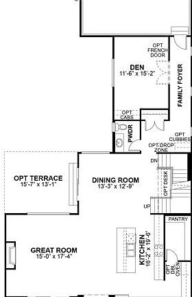 Riviera A Standard First floorplan