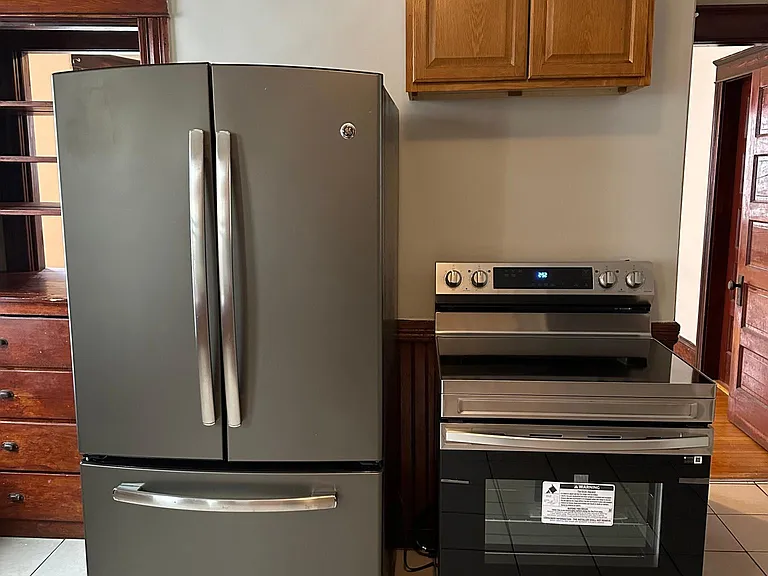 New refrigerator and range