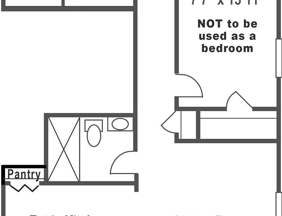 Floor plan, approx 800 sq. ft.