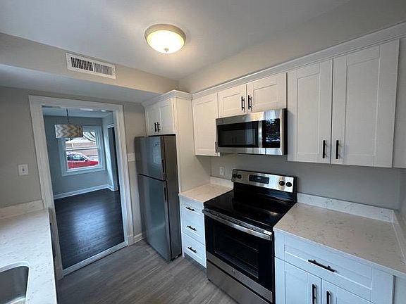 New kitchen with new stainless steel appliances