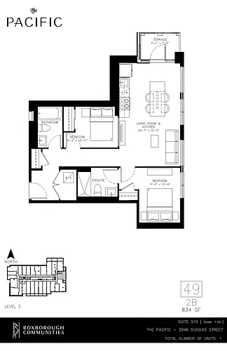 Floor plan 2 bedroom 2 bath 2 Bed 2 Bath 10