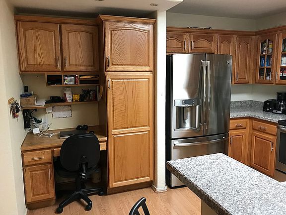 Kitchen with office desk 