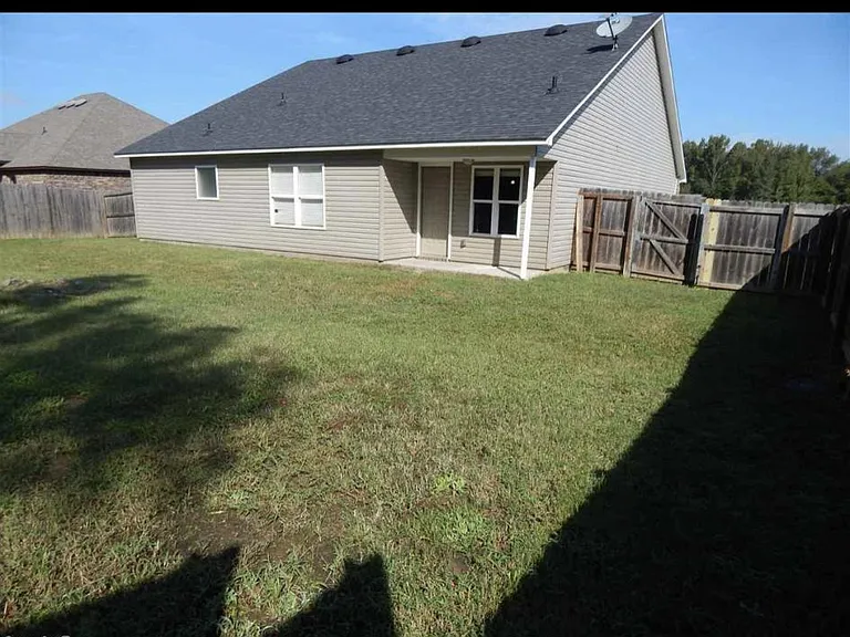 Fenced in back yard