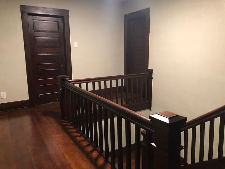 2nd floor landing looking towards bathroom in back of house