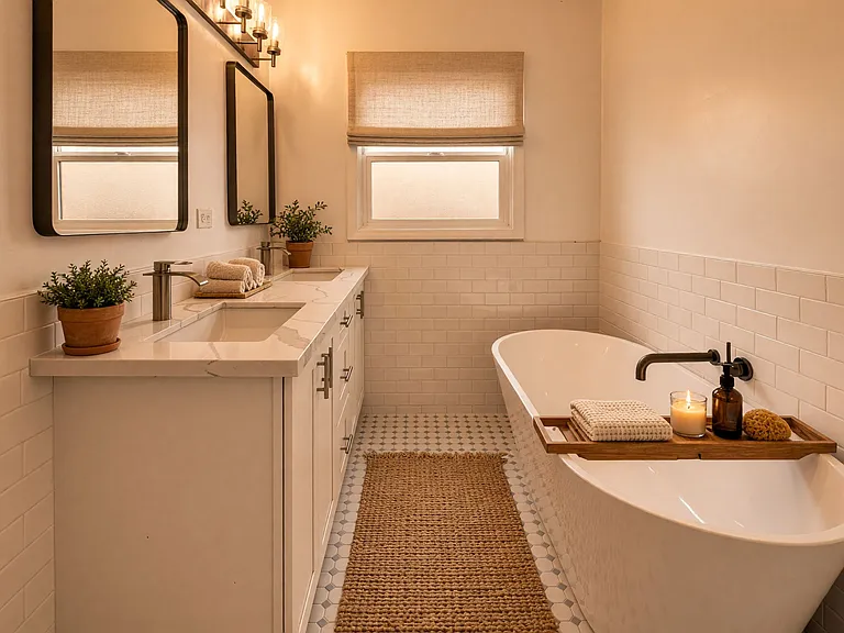 second bathroom which has both a bathtub AND a separate shower